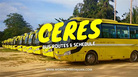 CERES Bus Routes, Fares & Schedules (with List of .